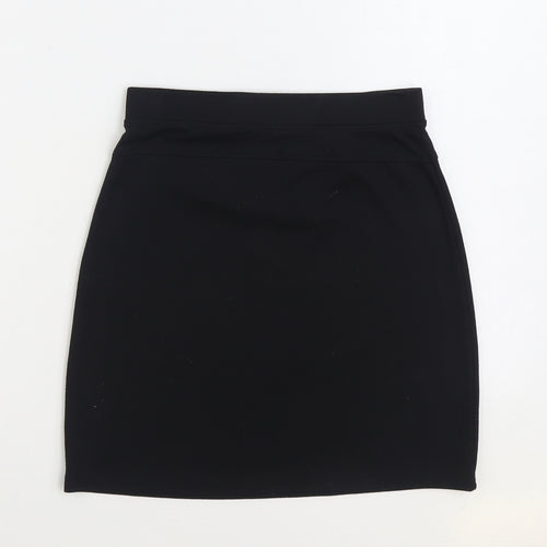 NEXT Girls Black Polyester A-Line Skirt Size 13 Years Regular Pull On