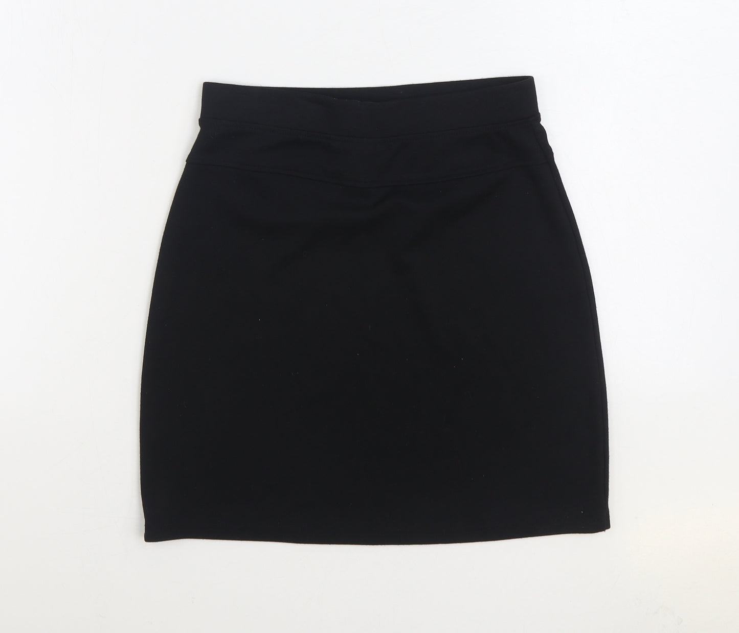 NEXT Girls Black Polyester A-Line Skirt Size 13 Years Regular Pull On