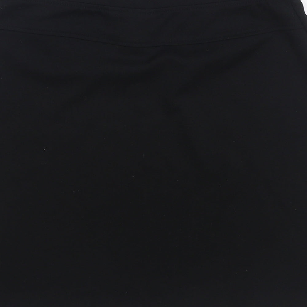 NEXT Girls Black Polyester A-Line Skirt Size 13 Years Regular Pull On