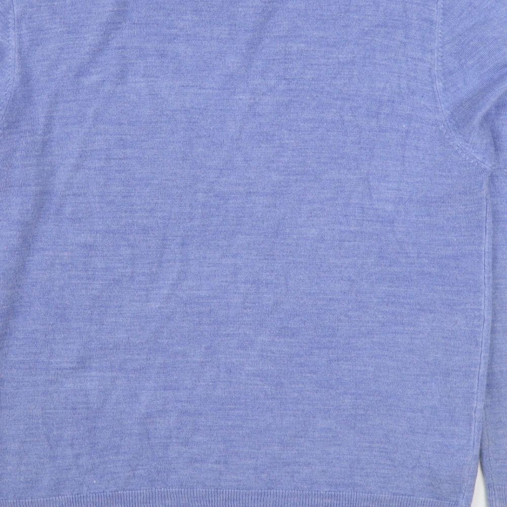 Primark Mens Blue Round Neck Acrylic Pullover Jumper Size M