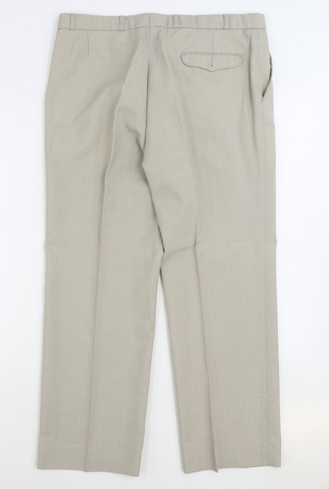 St Michael Mens Beige Polyester Trousers Size 36 in L29 in Regular Zip