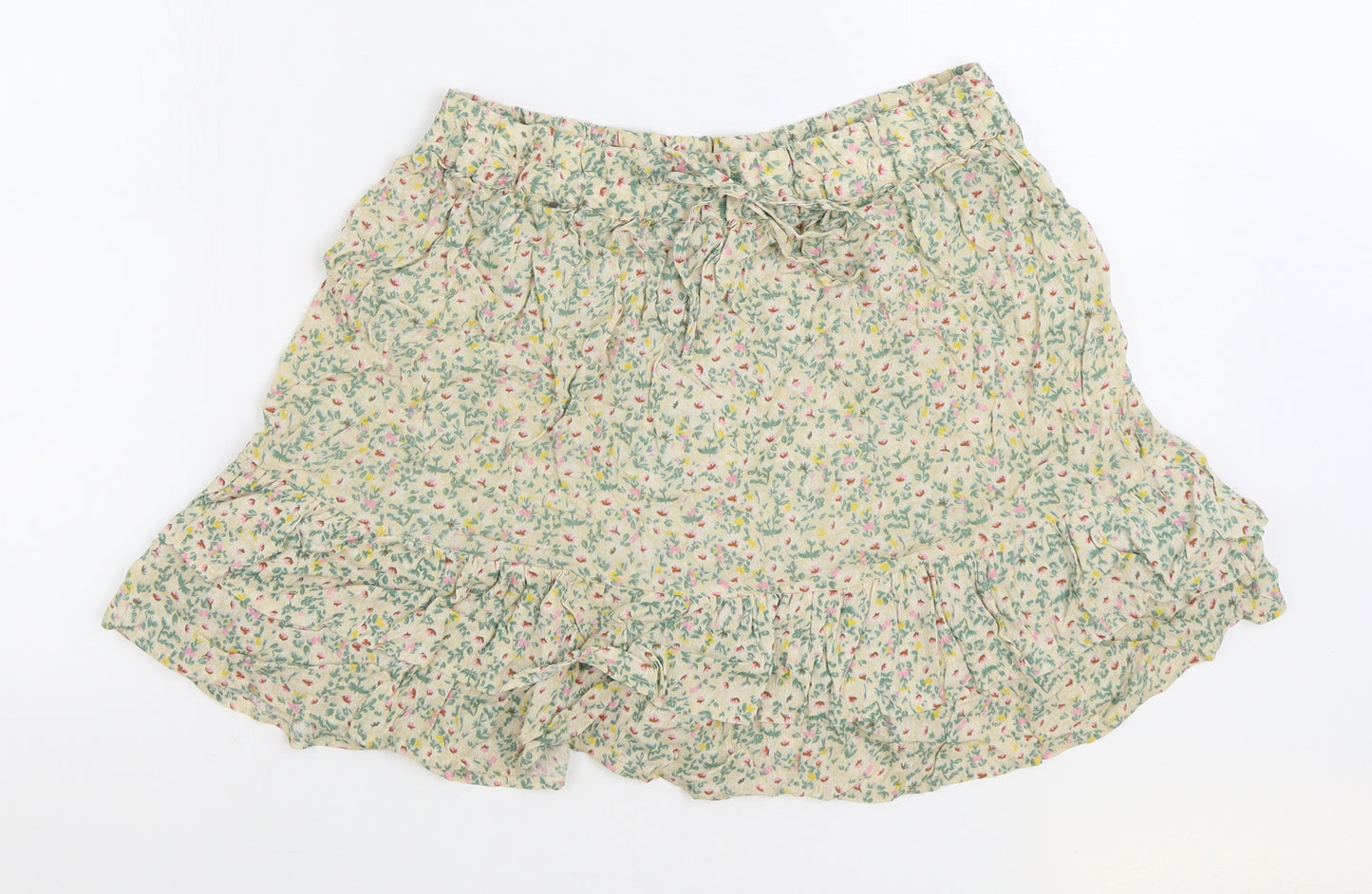 Primark Womens Multicoloured Floral Viscose Mini Skirt Size 14