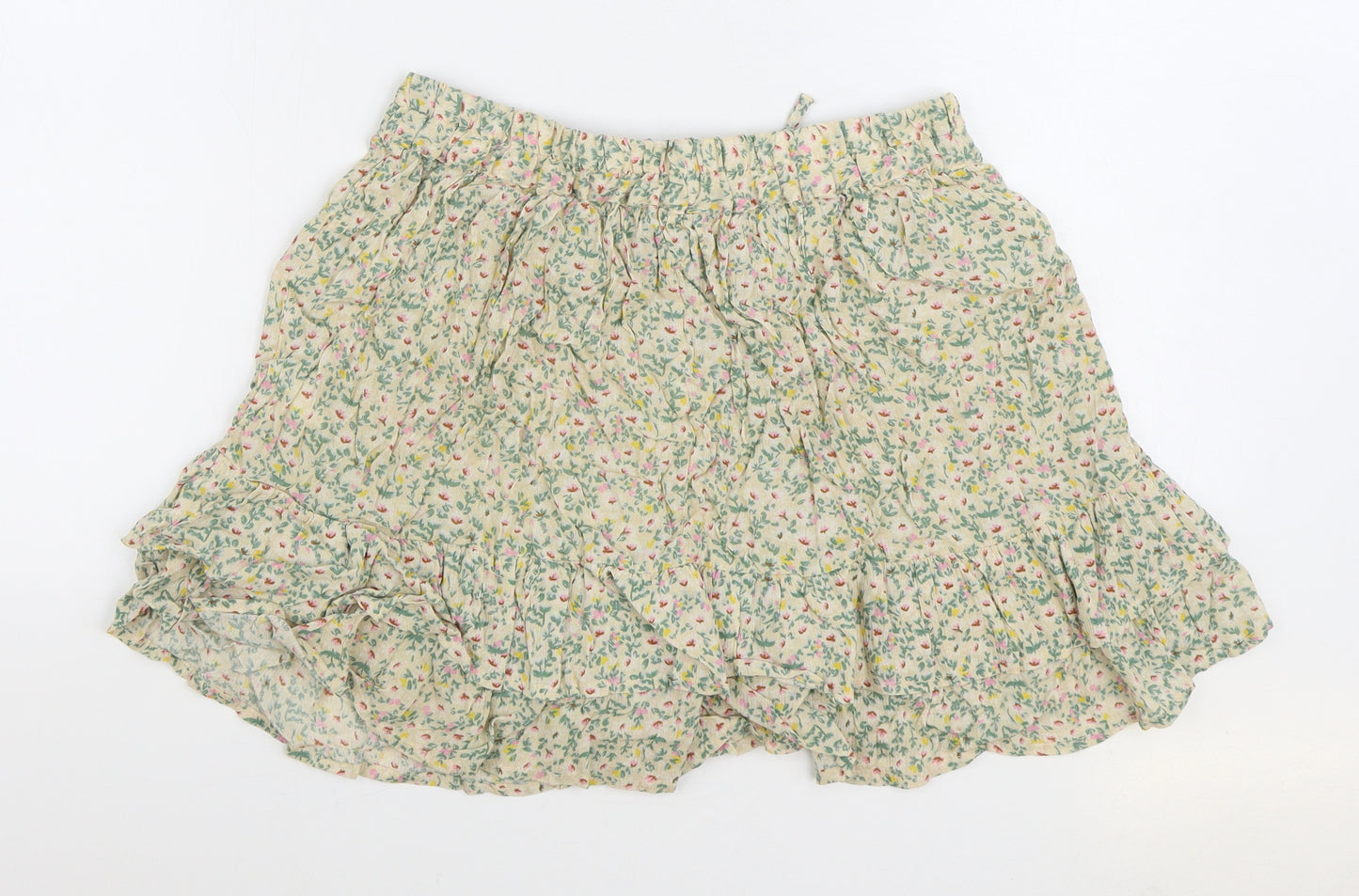 Primark Womens Multicoloured Floral Viscose Mini Skirt Size 14