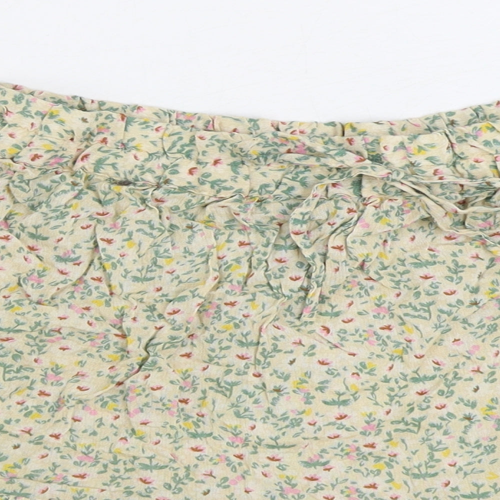 Primark Womens Multicoloured Floral Viscose Mini Skirt Size 14