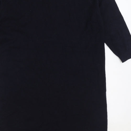 Atmosphere Womens Black Viscose Jumper Dress Size 14 Boat Neck Pullover