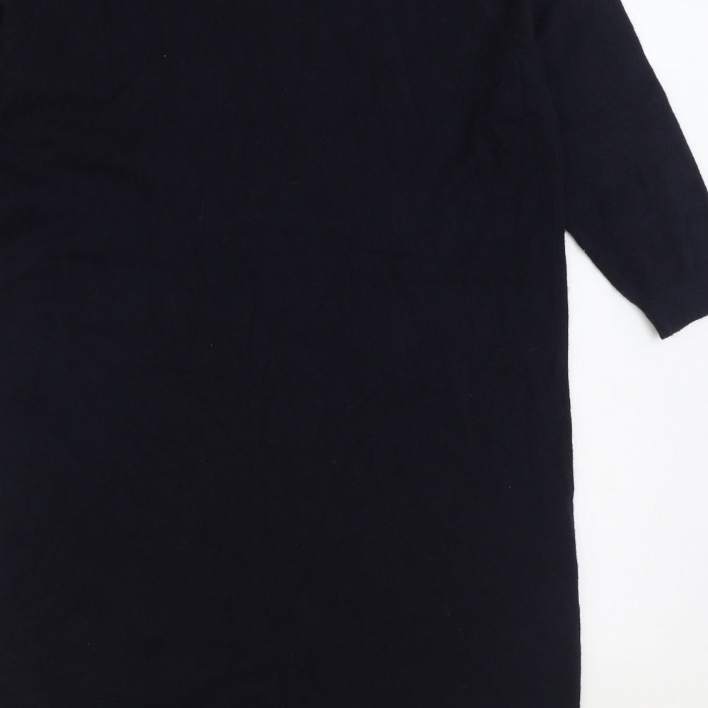 Atmosphere Womens Black Viscose Jumper Dress Size 14 Boat Neck Pullover