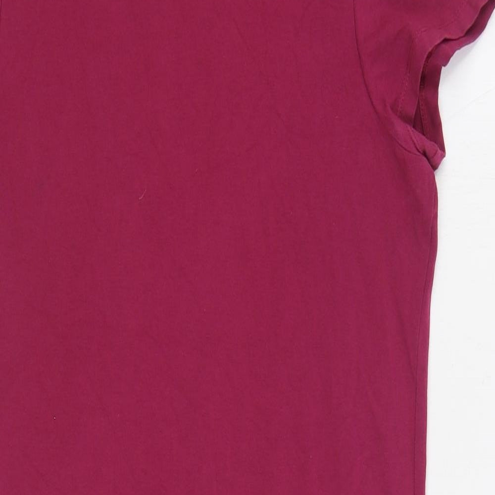 Atmosphere Womens Purple Cotton T-Shirt Dress Size 16 Boat Neck Pullover