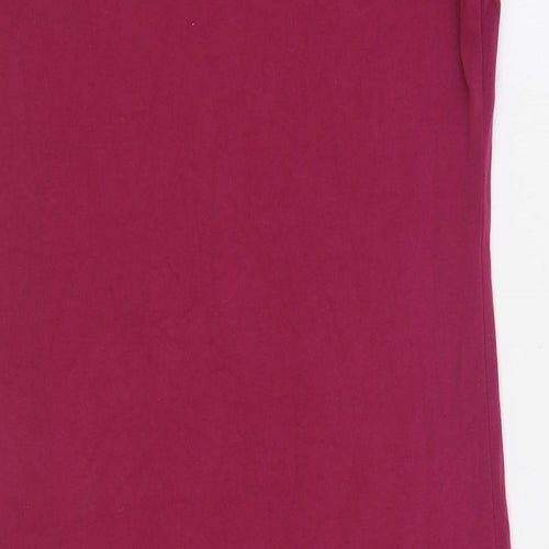 Atmosphere Womens Purple Cotton T-Shirt Dress Size 16 Boat Neck Pullover