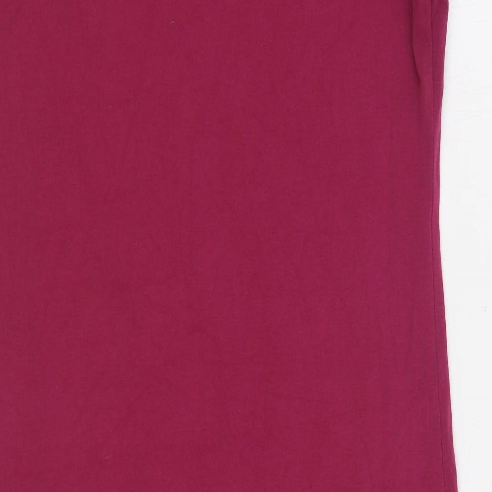 Atmosphere Womens Purple Cotton T-Shirt Dress Size 16 Boat Neck Pullover