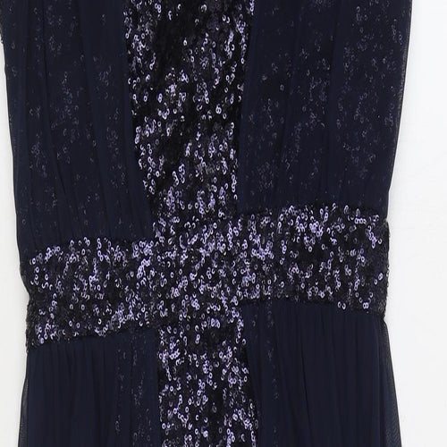 Love Womens Blue Polyester Bodycon Size M Sweetheart Zip