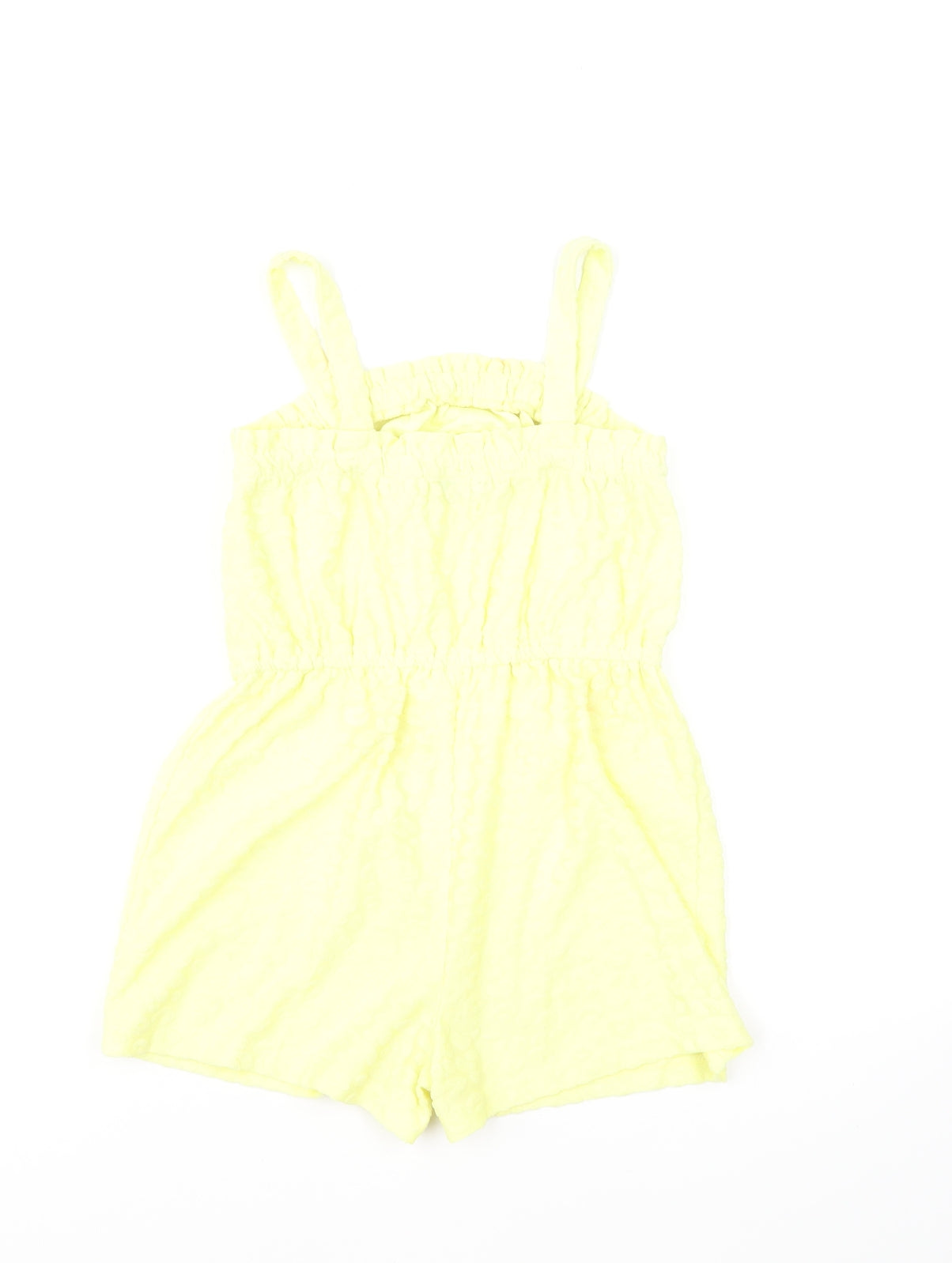 Matalan Girls Yellow Animal Print Polyester Playsuit One-Piece Size 8 Years Pullover