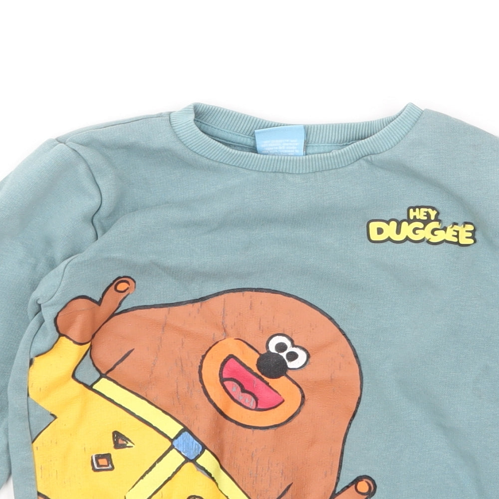 NEXT Boys Blue Cotton Pullover Sweatshirt Size 2-3 Years Pullover - Hey Duggee