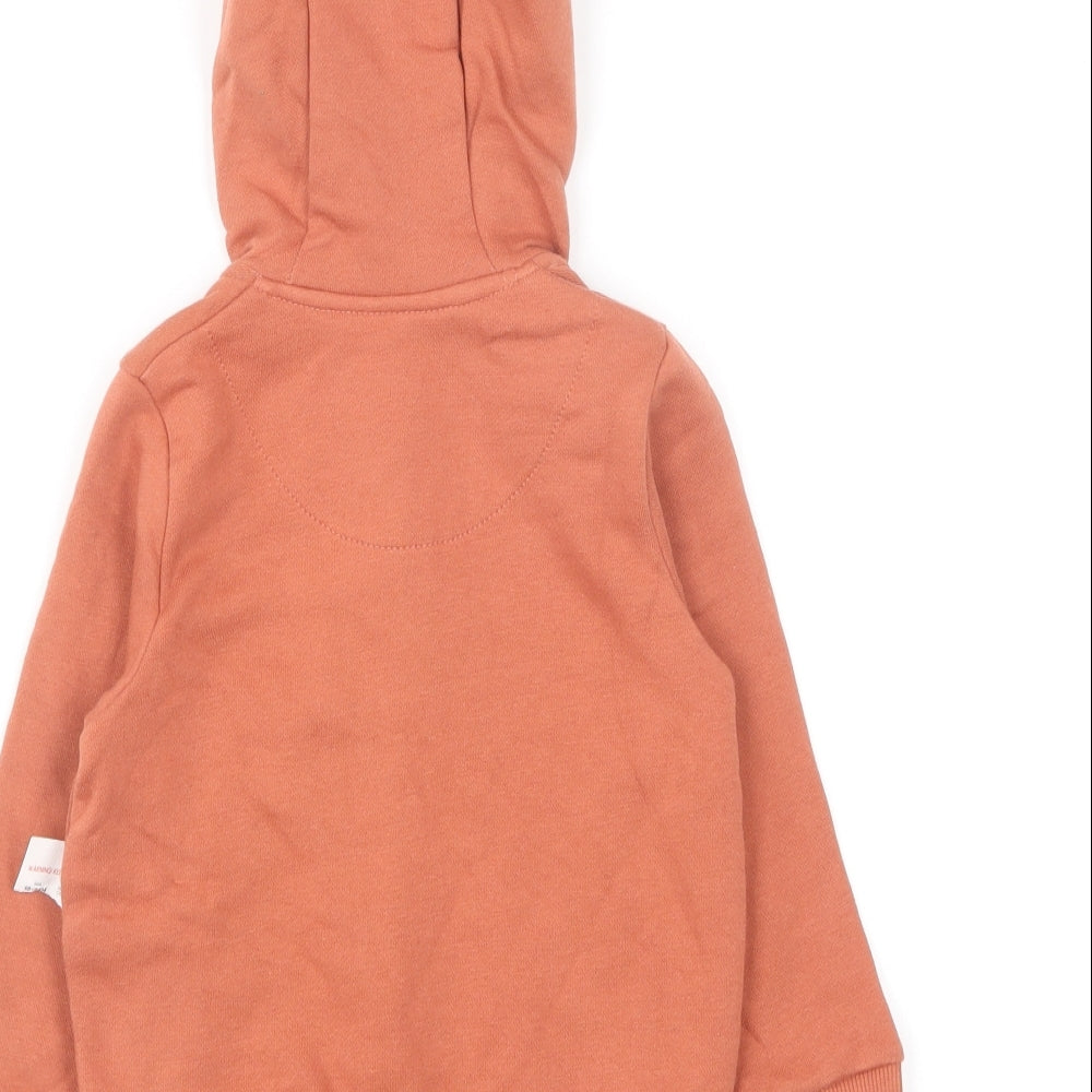 F&F Baby Orange Cotton Full Zip Jumper Size 18-24 Months Zip - Dinosaur