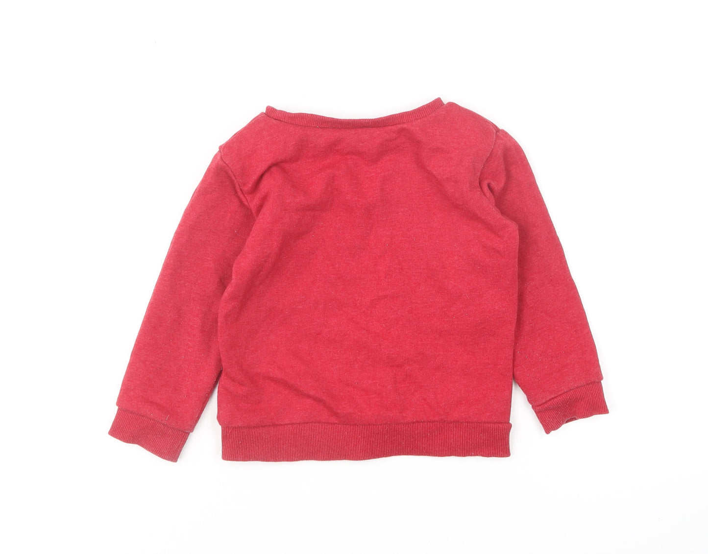 Dunnes Stores Boys Red Cotton Pullover Sweatshirt Size 2-3 Years Pullover - Dragon