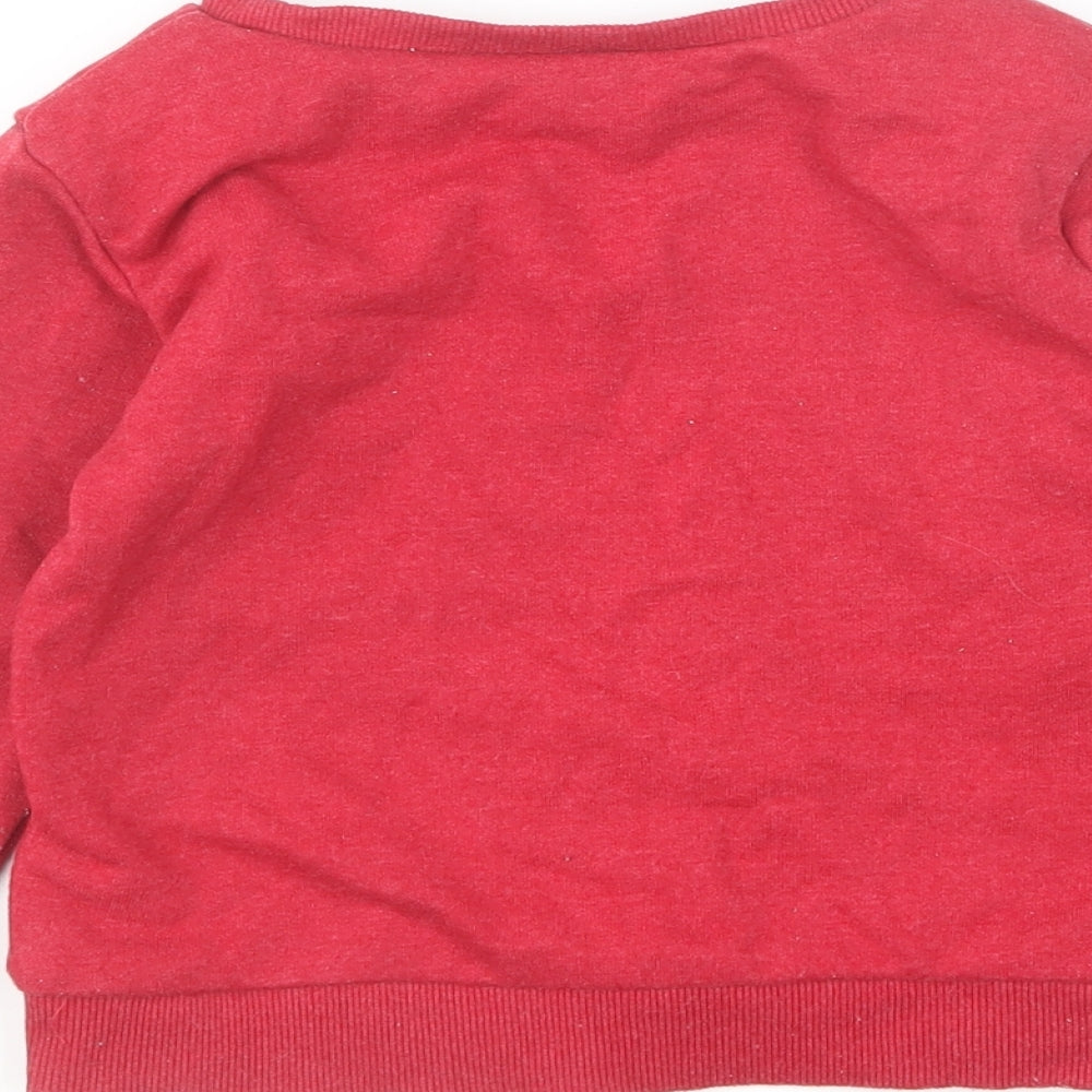 Dunnes Stores Boys Red Cotton Pullover Sweatshirt Size 2-3 Years Pullover - Dragon