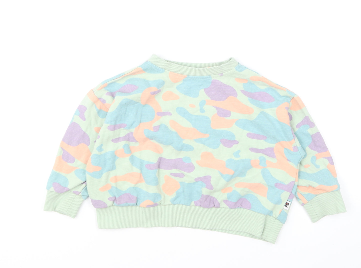 George Girls Multicoloured Camouflage Cotton Pullover Sweatshirt Size 2-3 Years Pullover