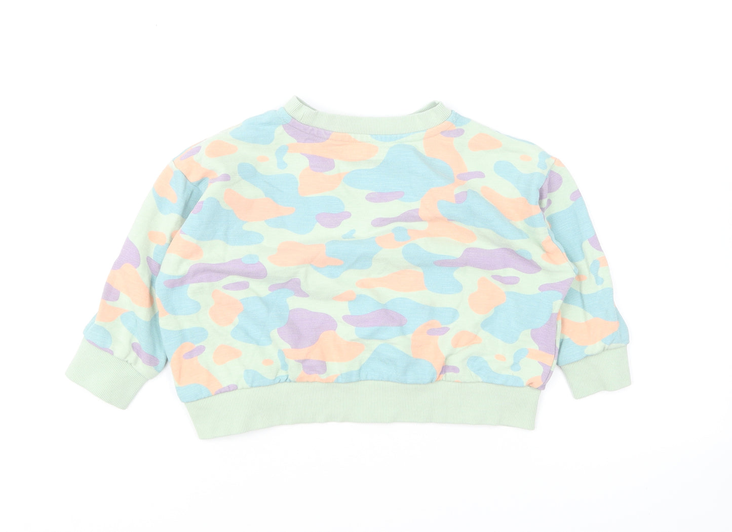 George Girls Multicoloured Camouflage Cotton Pullover Sweatshirt Size 2-3 Years Pullover
