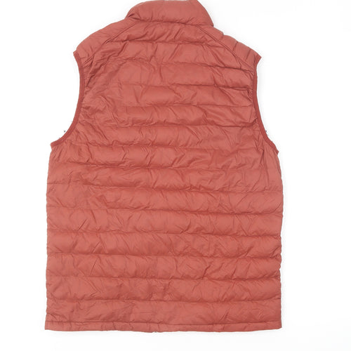 Marks and Spencer Mens Brown Gilet Coat Size L Zip