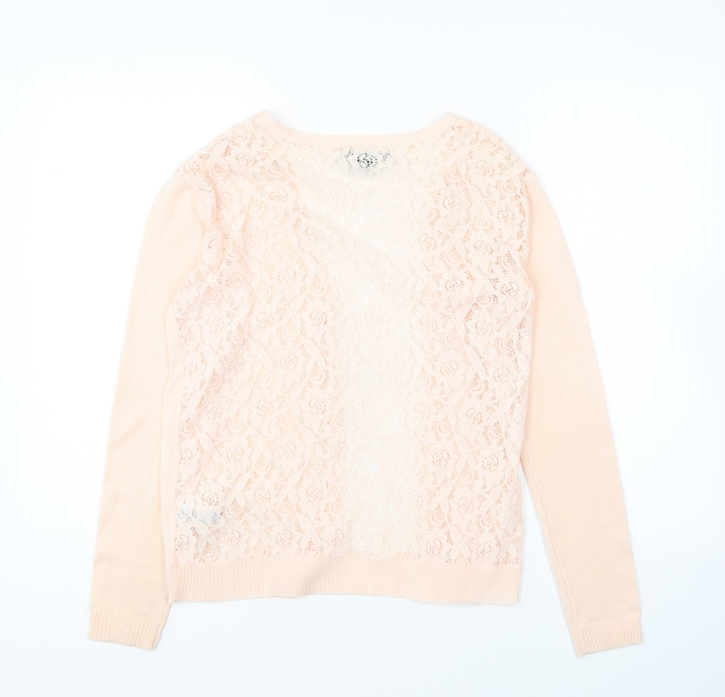 Atmosphere Womens Pink V-Neck Acrylic Cardigan Jumper Size S