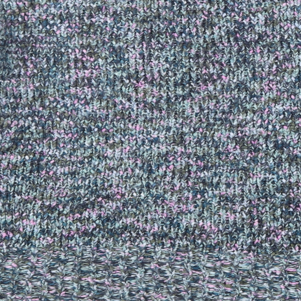 TU Womens Multicoloured Round Neck Acrylic Pullover Jumper Size 16
