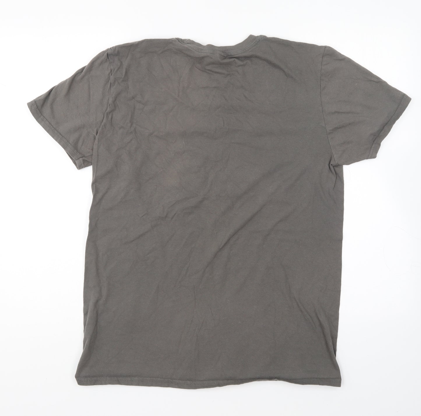 Gildan Mens Green Cotton T-Shirt Size M Round Neck - BooJum Addict