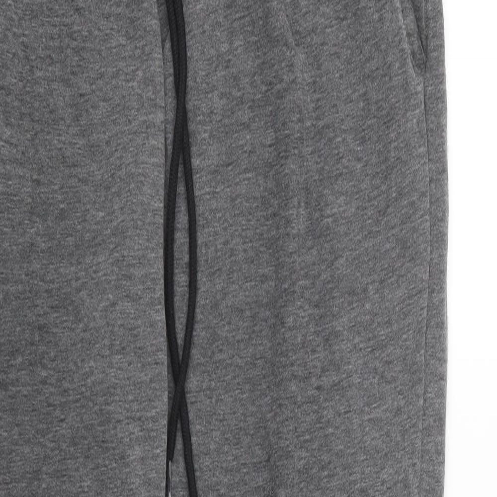 H&M Womens Grey Polyester Jogger Trousers Size M L23 in Regular Drawstring