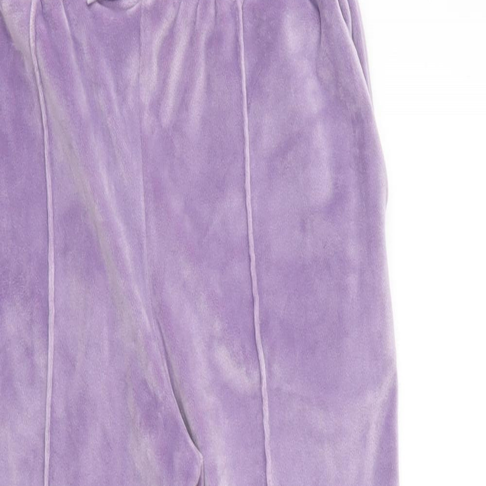 Dunnes Stores Girls Purple Polyester Jogger Trousers Size 10-11 Years Regular Drawstring