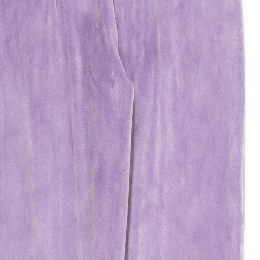 Dunnes Stores Girls Purple Polyester Jogger Trousers Size 10-11 Years Regular Drawstring