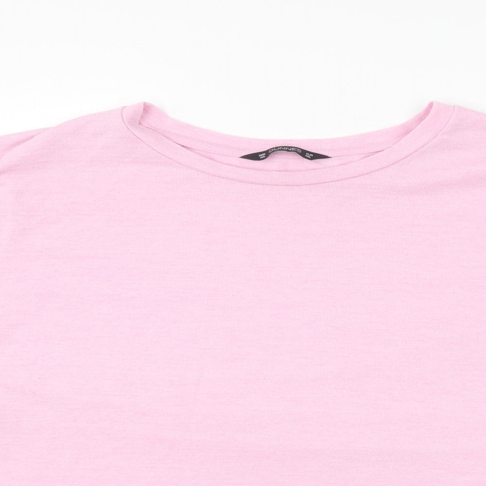 Dunnes Stores Womens Pink Round Neck Polyester Pullover Jumper Size 2XL