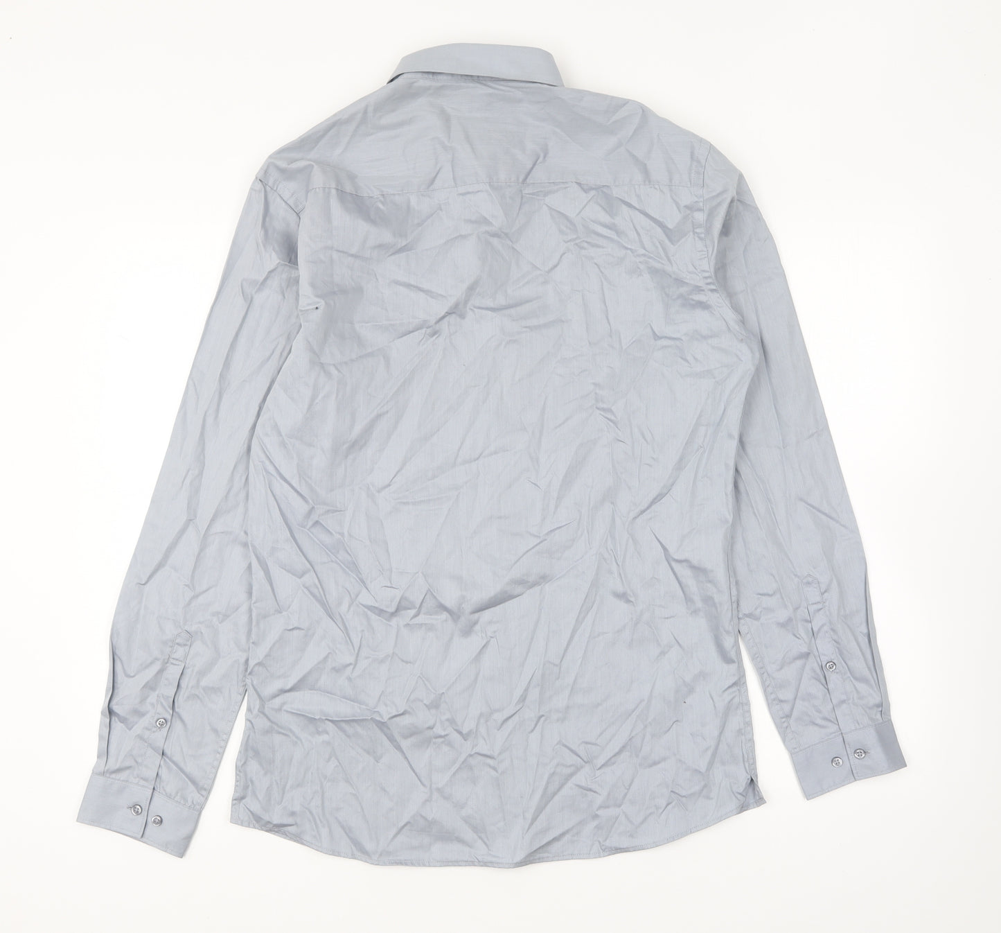 NEXT Mens Blue Cotton Dress Shirt Size 15.5 Collared Button