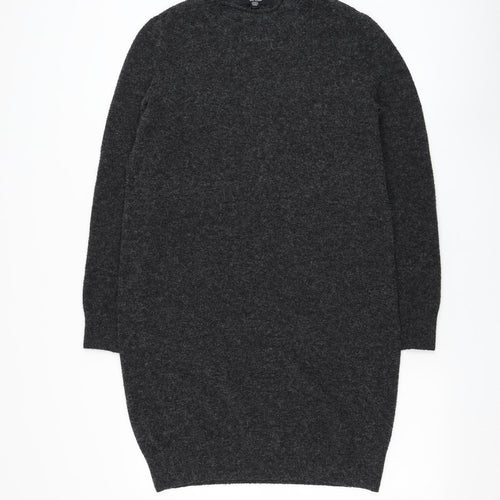 VERO MODA Womens Grey Round Neck Polyester Pullover Jumper Size XL