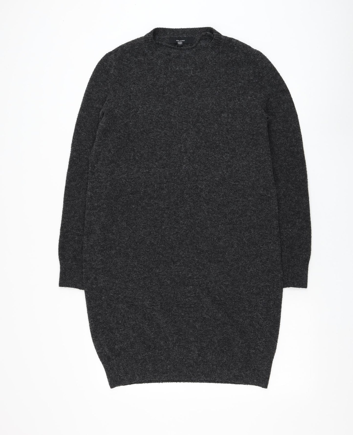VERO MODA Womens Grey Round Neck Polyester Pullover Jumper Size XL