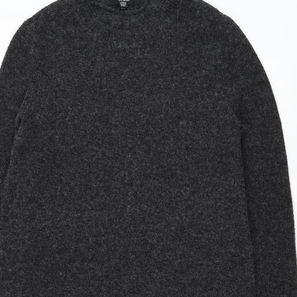 VERO MODA Womens Grey Round Neck Polyester Pullover Jumper Size XL