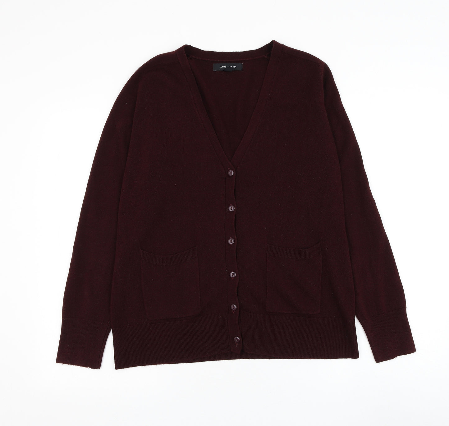 Atmosphere Womens Purple V-Neck Polyester Cardigan Jumper Size 16