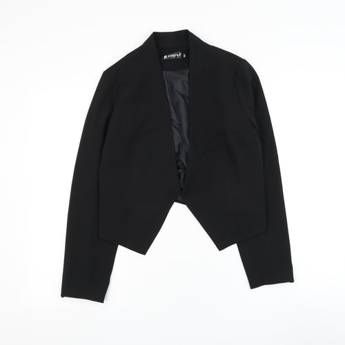 Allegra K Womens Black Jacket Blazer Size S Hook & Loop