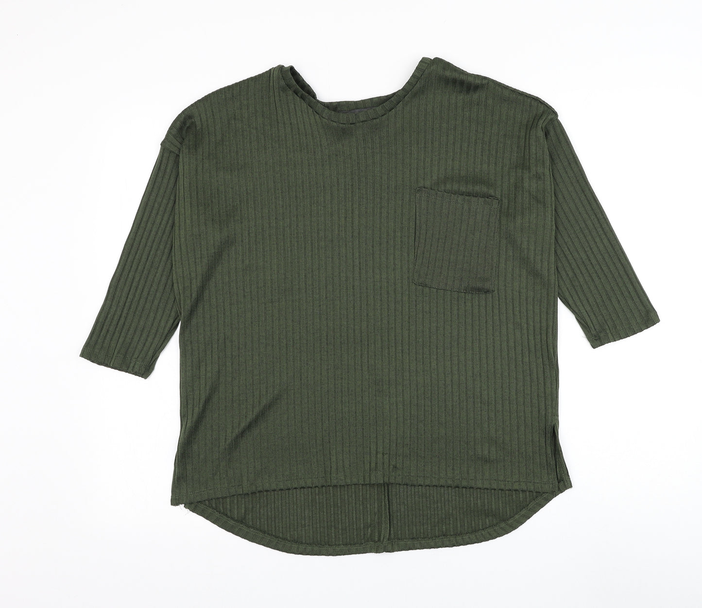 Primark Womens Green Round Neck Polyester Pullover Jumper Size 6