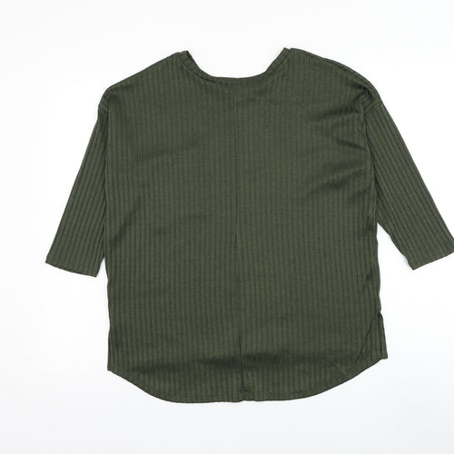 Primark Womens Green Round Neck Polyester Pullover Jumper Size 6