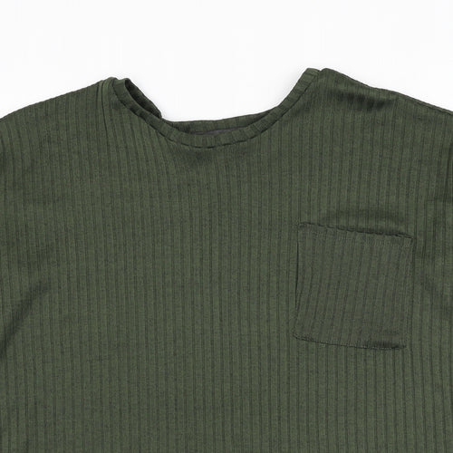 Primark Womens Green Round Neck Polyester Pullover Jumper Size 6
