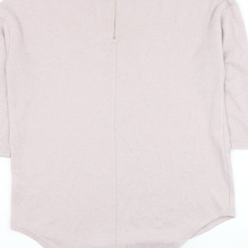 Primark Womens Pink Round Neck Polyester Pullover Jumper Size 4