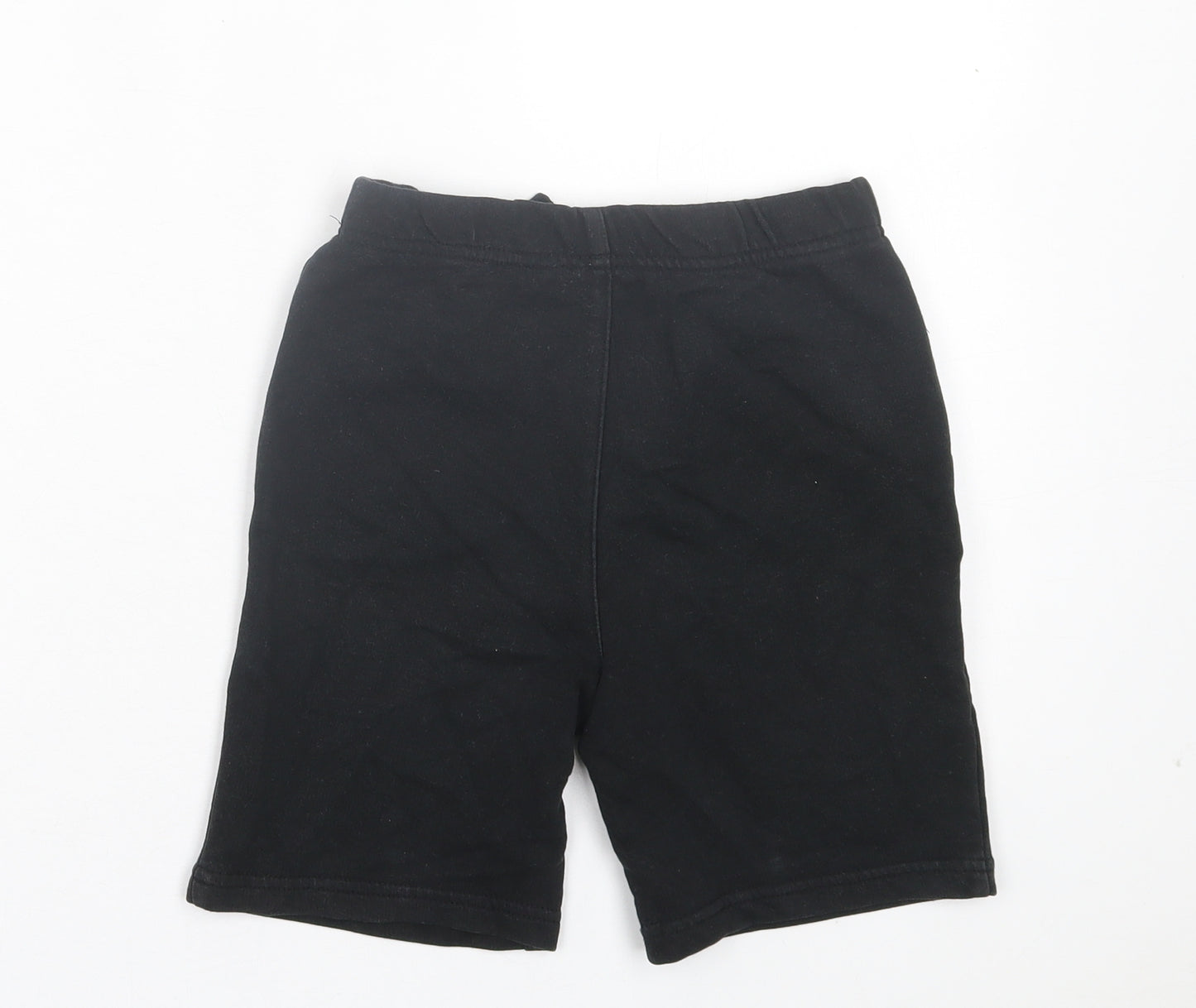 George Boys Black Cotton Sweat Shorts Size 6-7 Years Regular Tie