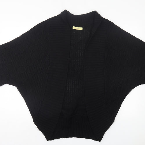 Agenda Womens Black V-Neck Acrylic Cardigan Jumper Size 20