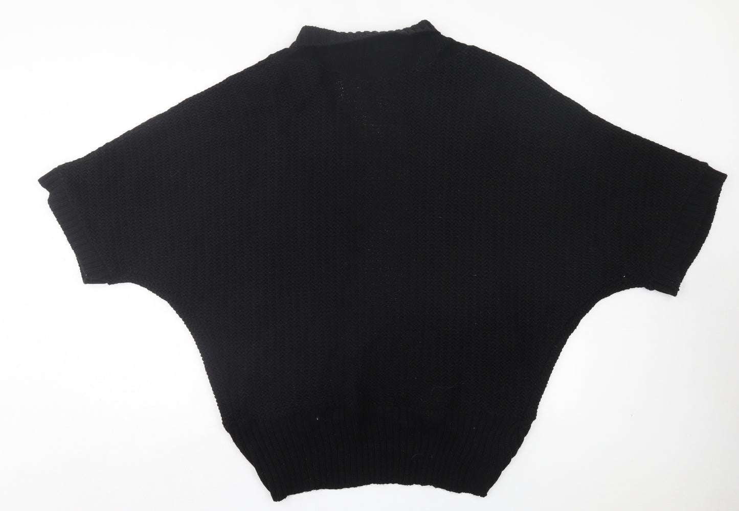 Agenda Womens Black V-Neck Acrylic Cardigan Jumper Size 20