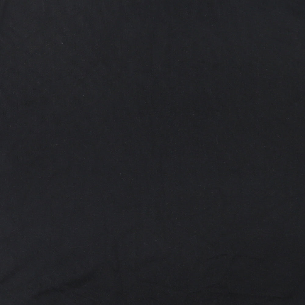 Bonmarché Womens Black Polyester Basic T-Shirt Size 24 Crew Neck