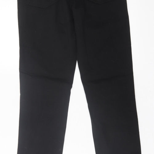 NEXT Womens Black Cotton Skinny Jeans Size 6 L29 in Relaxed Button