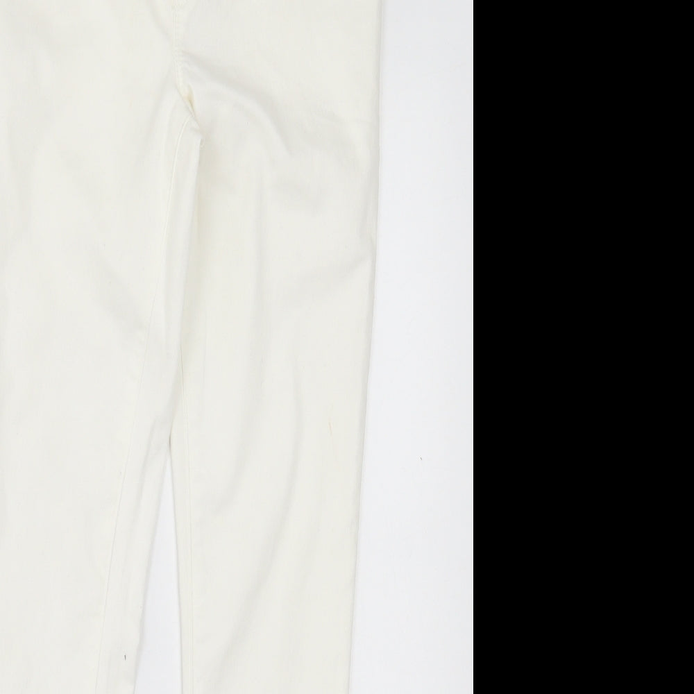 George Womens White Cotton Jegging Trousers Size 8 L29 in Regular - Pull On Jeggings