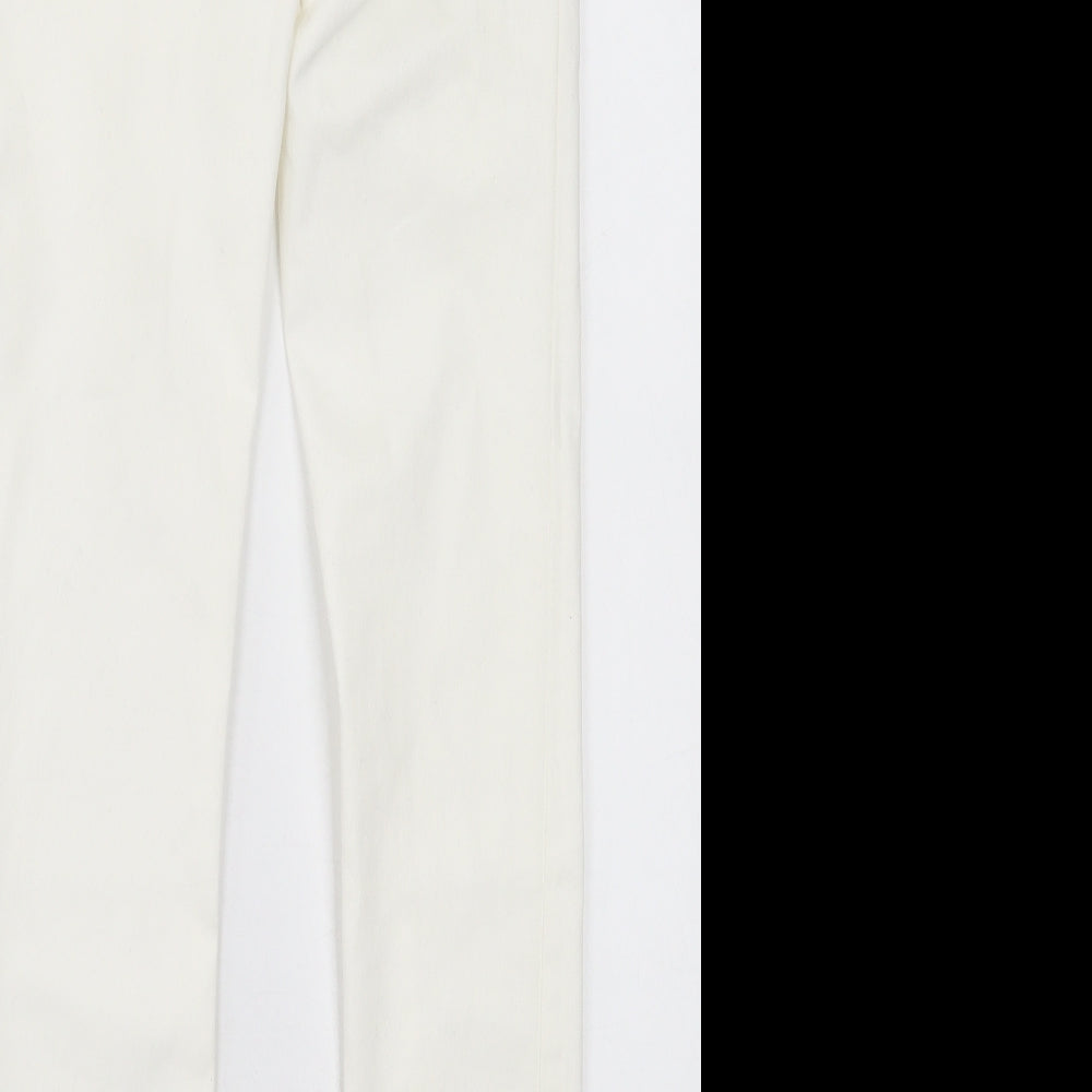 George Womens White Cotton Jegging Trousers Size 8 L29 in Regular - Pull On Jeggings
