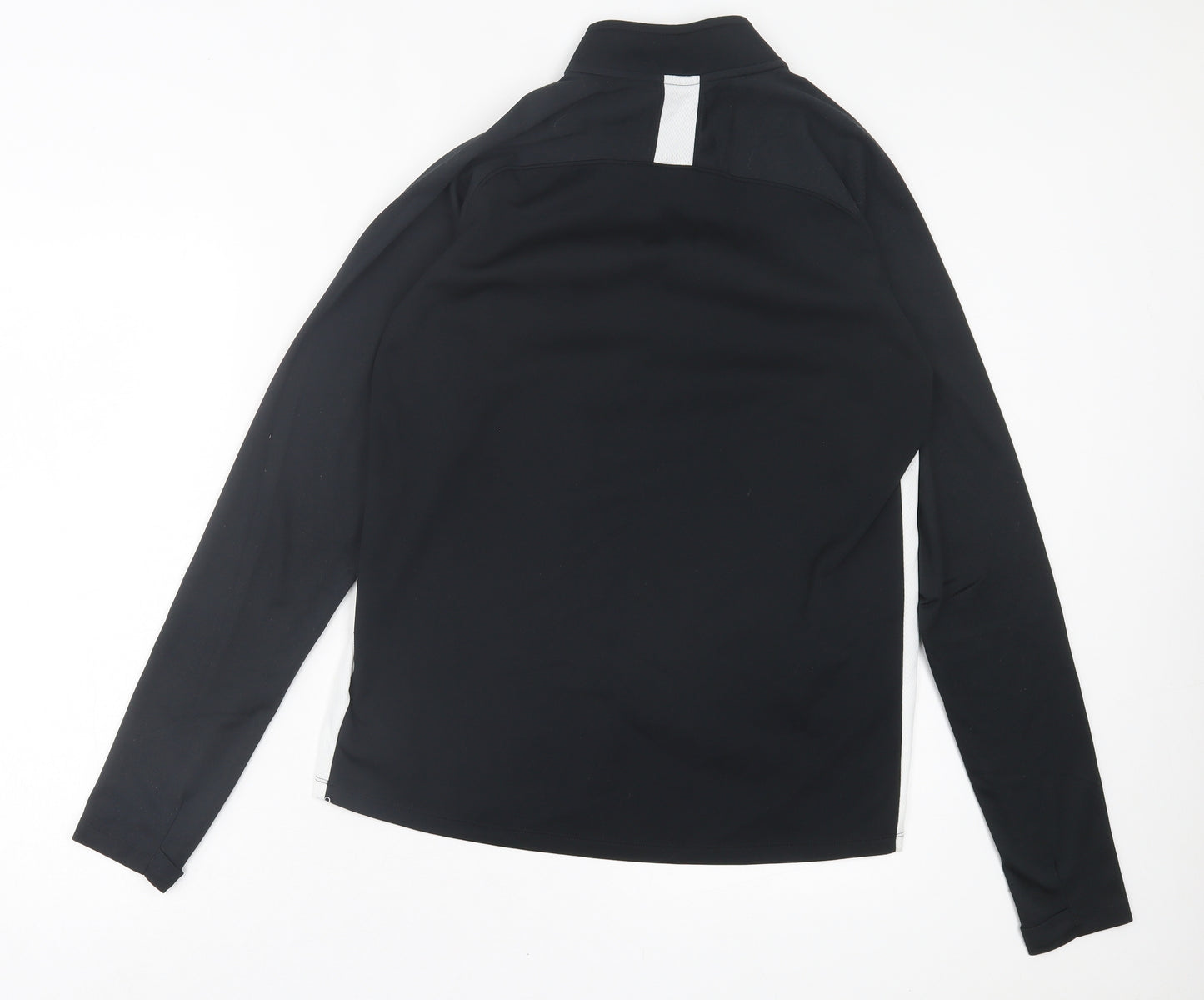 Nike Mens Black Polyester Basic Casual Size M High Neck Zip