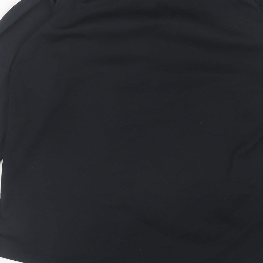 Nike Mens Black Polyester Basic Casual Size M High Neck Zip