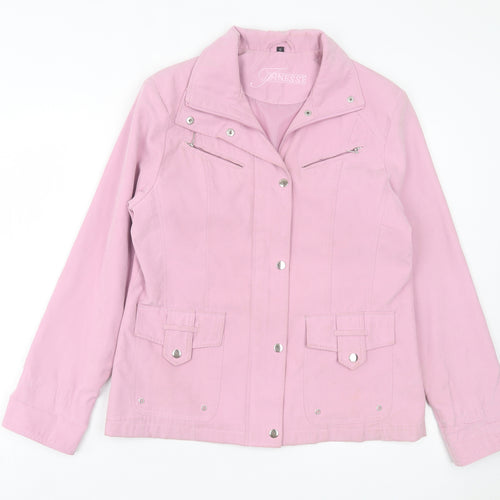 Finesse Womens Pink Jacket Size 12 Zip