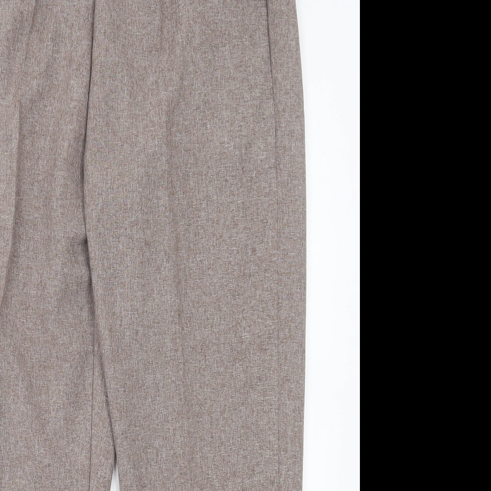 Bodywise Womens Brown Polyester Trousers Size 16 L27 in Regular